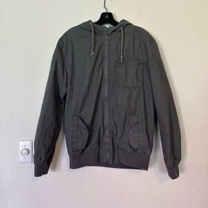 American Rag Medium Men's Gray Hooded Canvas Jacket